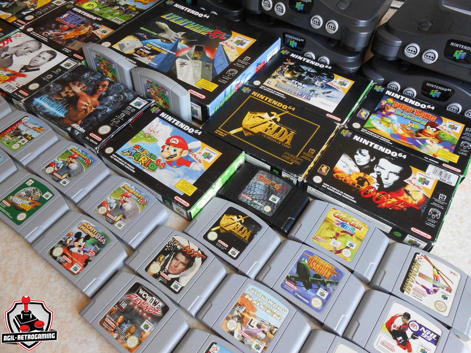 Jeux N64 en boite : Zelda, Mario, Goldeneye