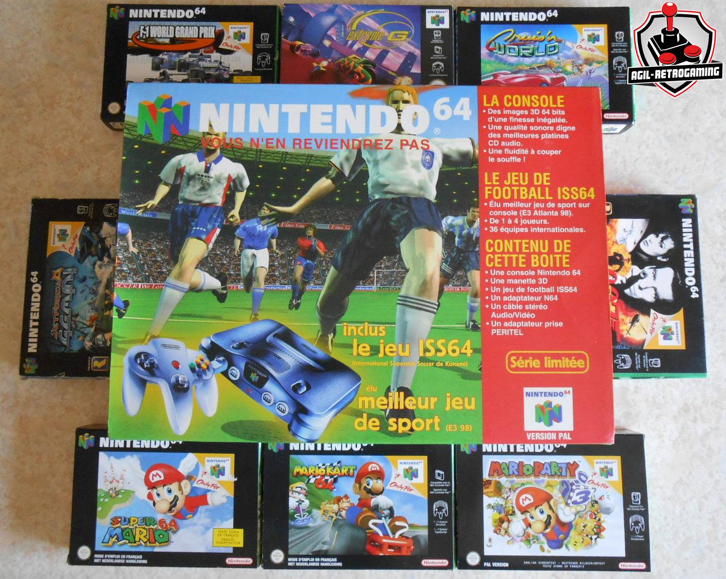 Console et jeux Nintendo 64 en boite