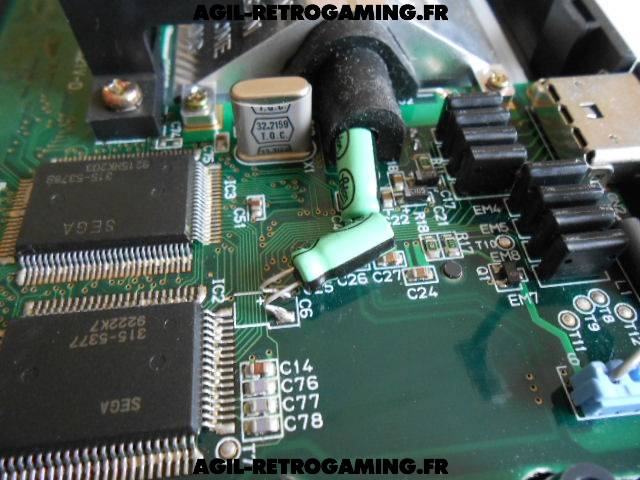 Soudure condensateurs Sega Game Gear