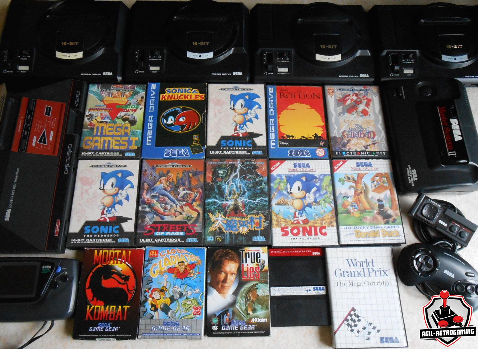 Sega Megadrive, Master-System, Game Gear