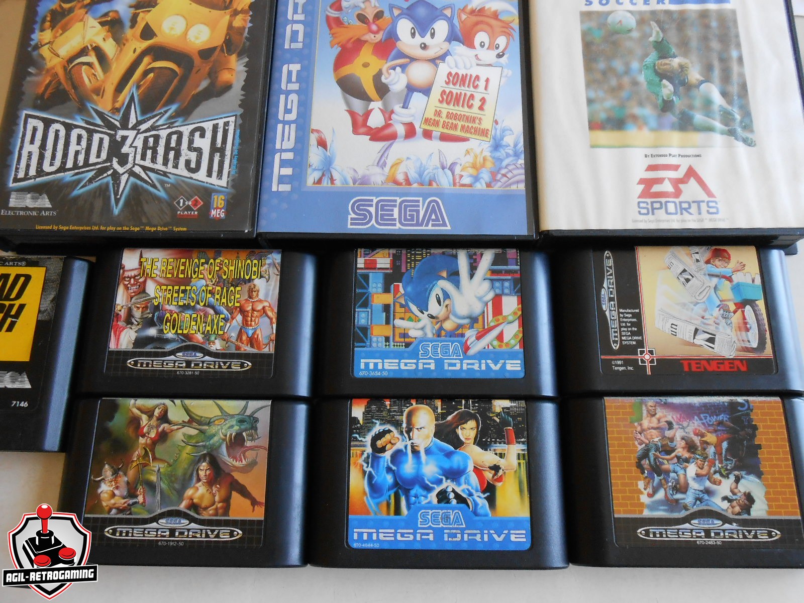Jeux Sega Megadrive : Streets Of Rage 2 & 3, Golden Axe 2, Road Rash 2 & 3