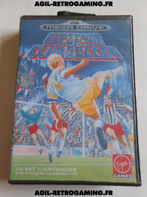 Jeu Vidéo European Club Soccer - SEGA Megadrive, Boîte Et Notice, Très Bon État (1992)