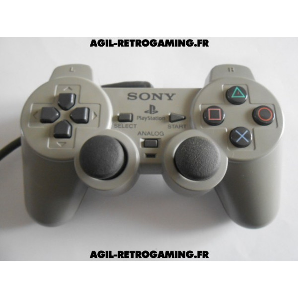 Manette Officielle Analogique Grise pour Playstation