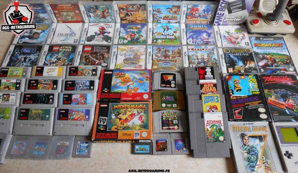 Nouveautés Nintendo Game Boy, NES, SNES, N64, GameCube, DS : Zelda, Mario Kart, Final Fantasy, Metal Gear, Secret of Mana, Tetris, Super Mario Land